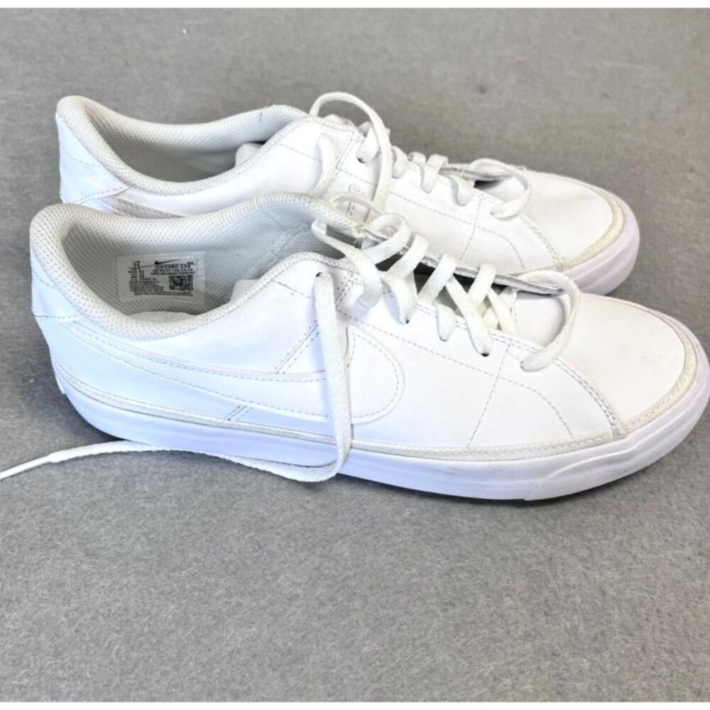 Nike Court Legacy Youth Shoes Size 7 All White  School, Play, Streetwear